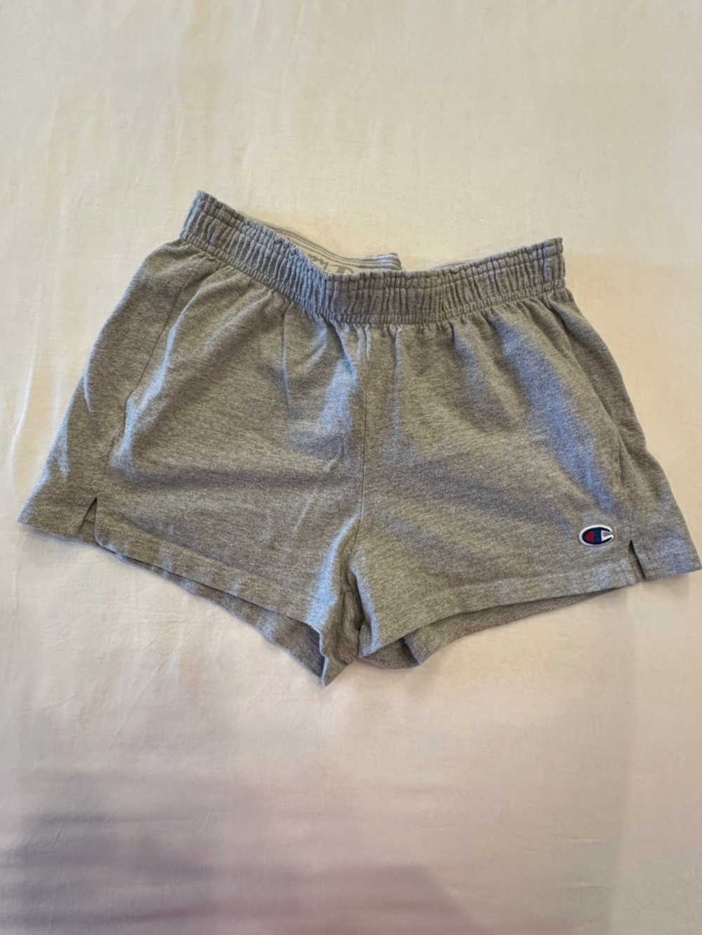 Champion Gray Cotton Lounge Shorts Small Elastic Waist Athletic Casual